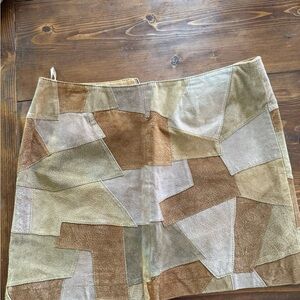 BB Dakota Patchwork Suede Skirt sz 9/10